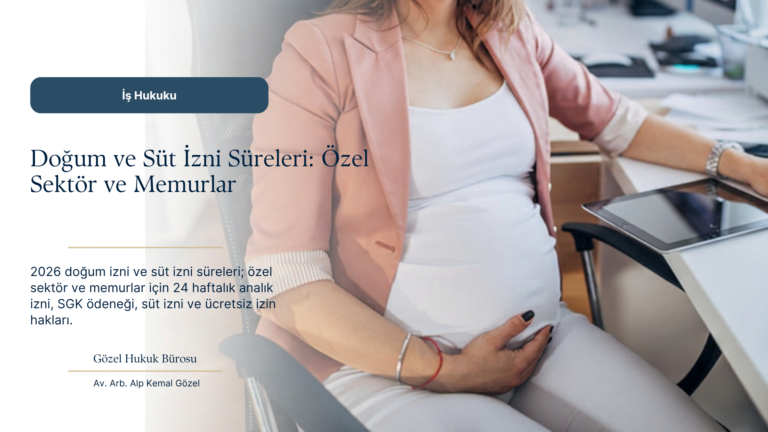 Ofiste masa başında çalışan hamile kadınla doğum ve süt izni süreleri